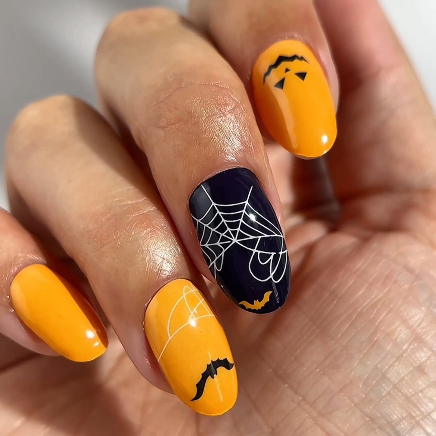 Mylee Patchwork Pumpkin Gel Nail Wraps