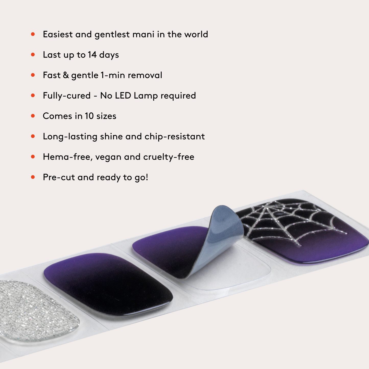 Mylee Black Widow Gel Nail Wraps