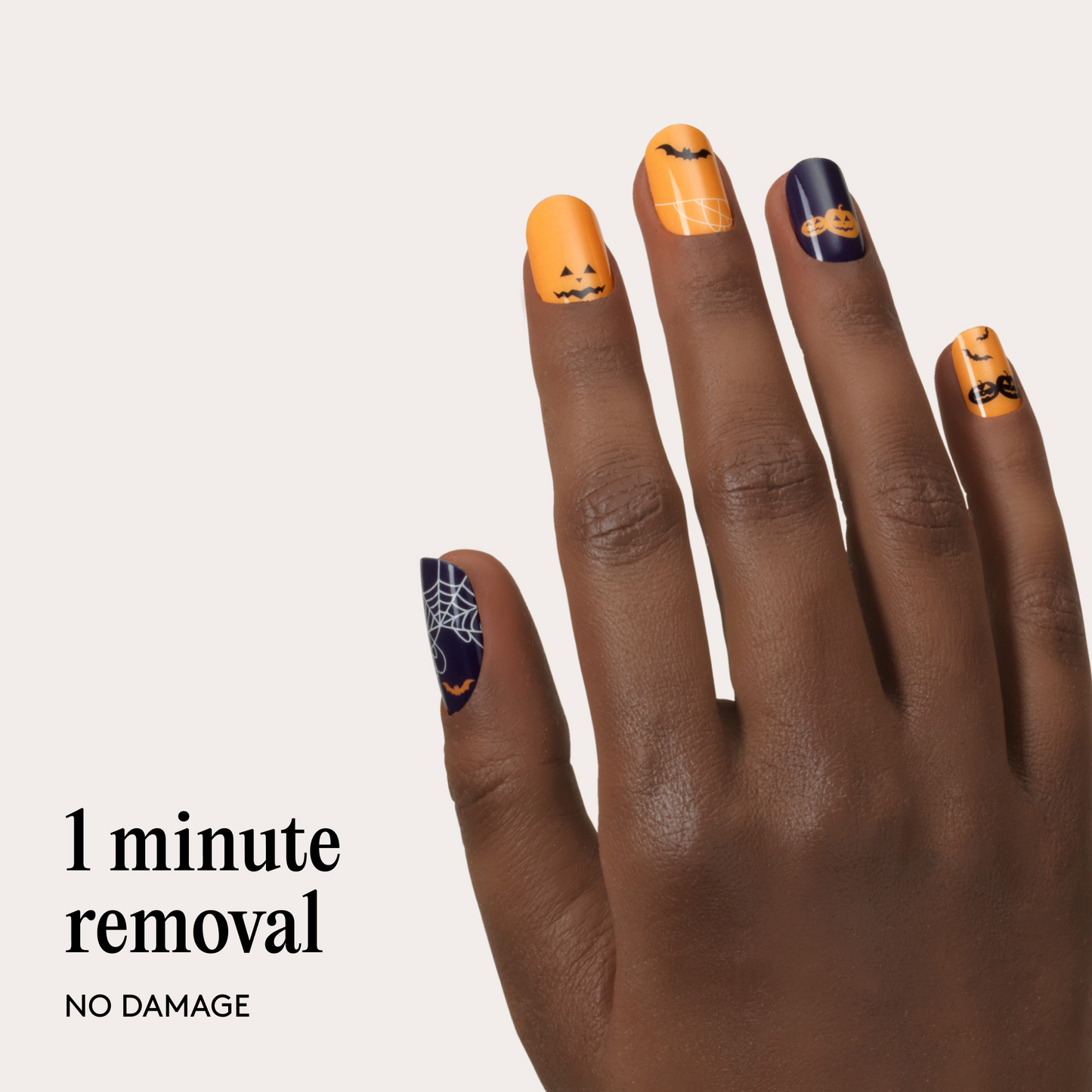 Mylee Patchwork Pumpkin Gel Nail Wraps