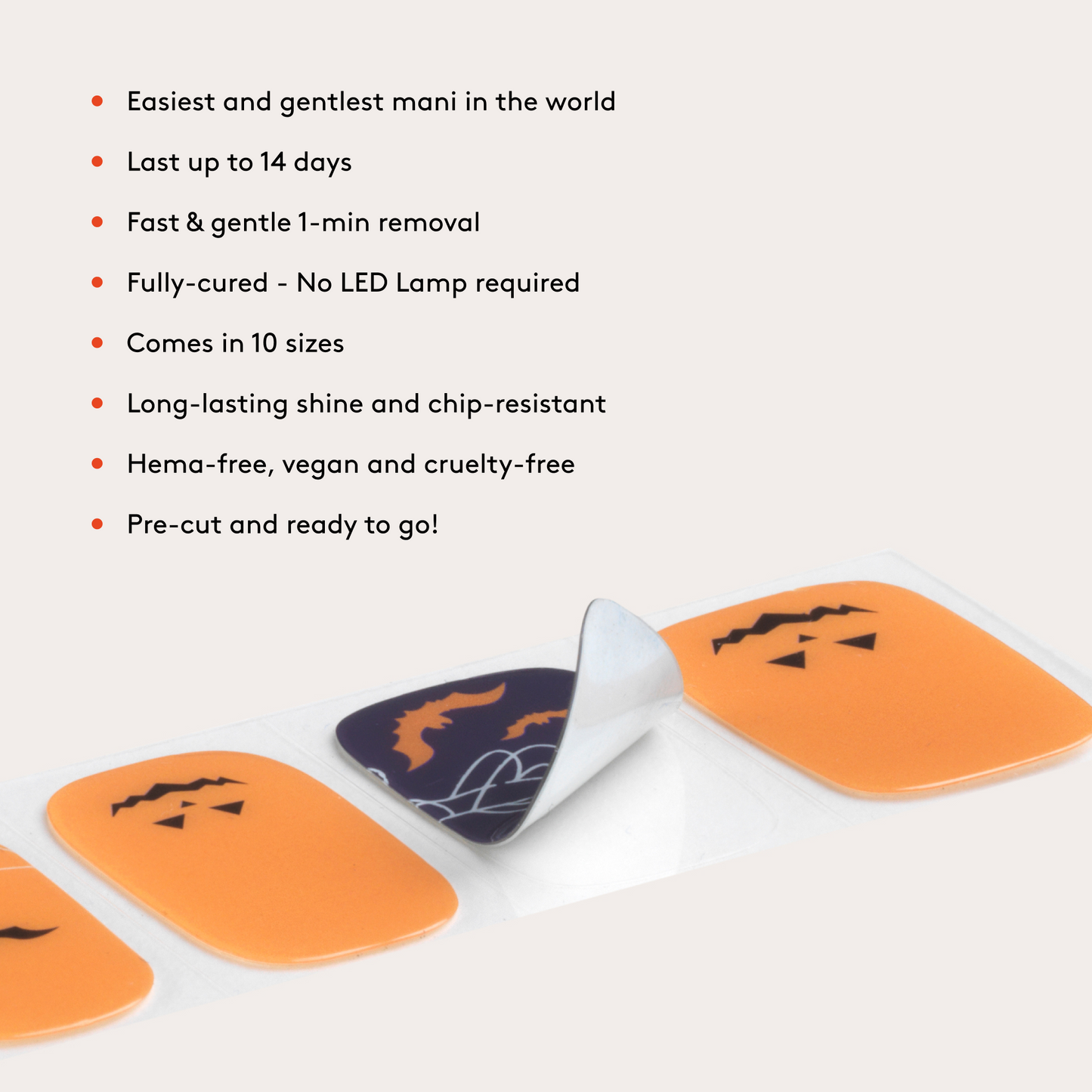 Mylee Patchwork Pumpkin Gel Nail Wraps