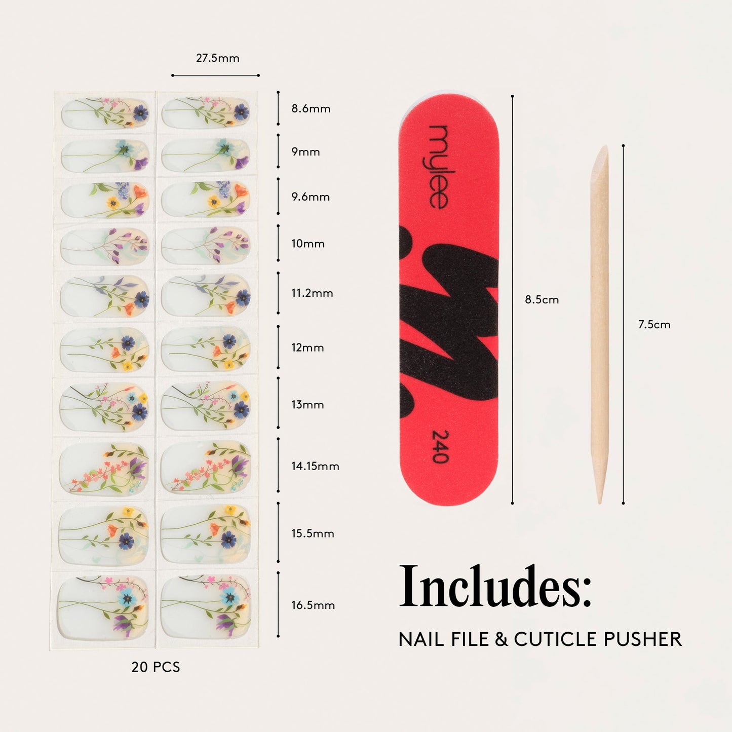 Mylee Blooming Lovely Gel Nail Wraps