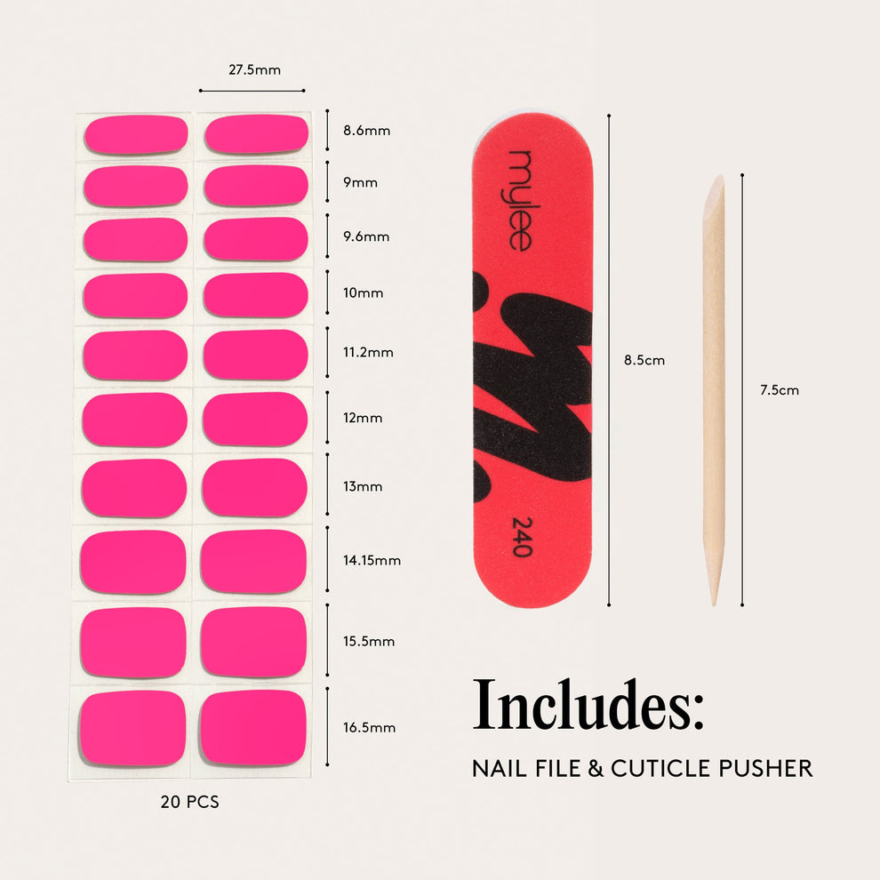 Mylee Pink Paradise Gel Nail Wraps