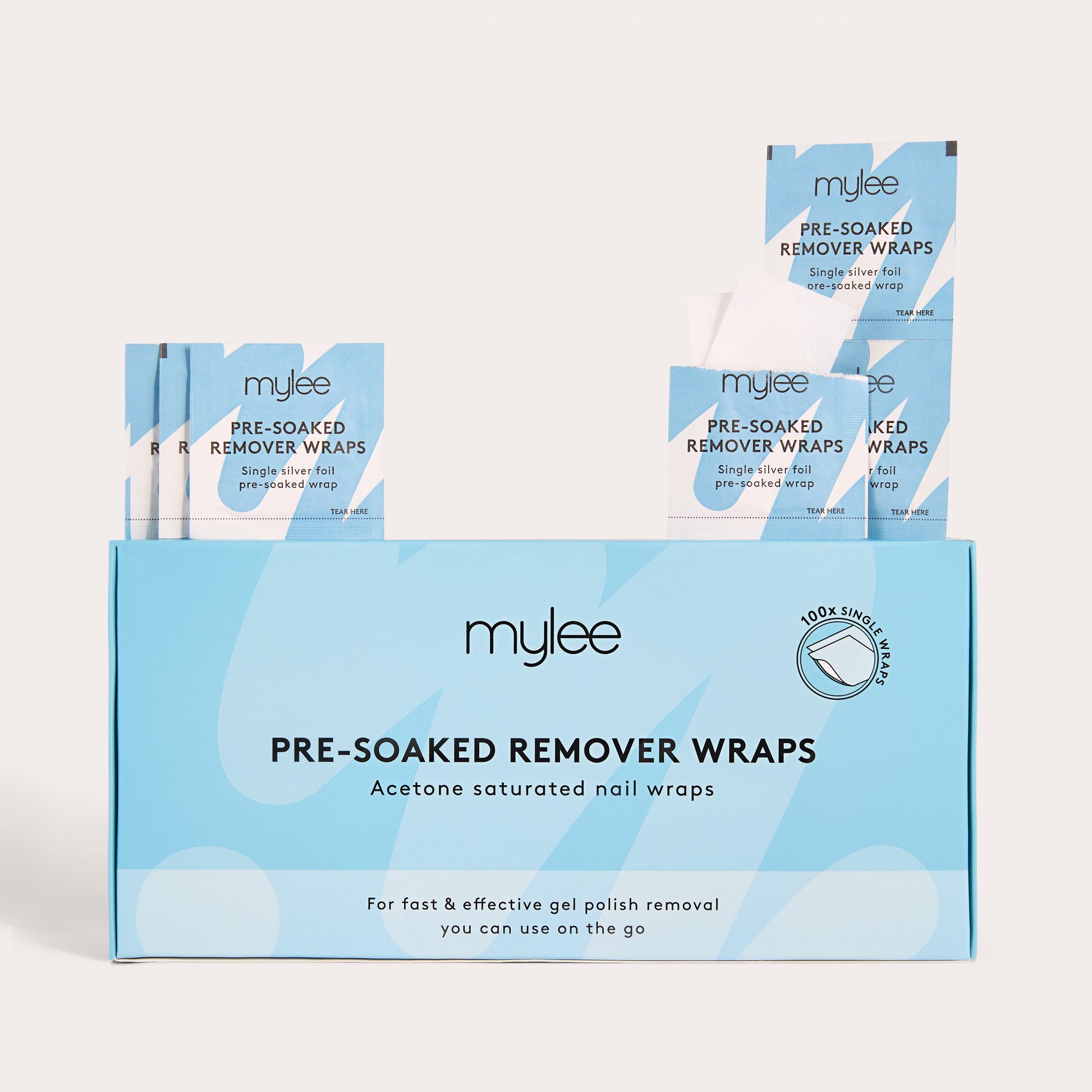 Mylee 100 Gel Polish Pre-Soaked Remover Wraps