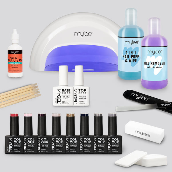 Mylee The Full Works Complete Gel Nail Polish Kit (White) - City Slicker (Worth £184)