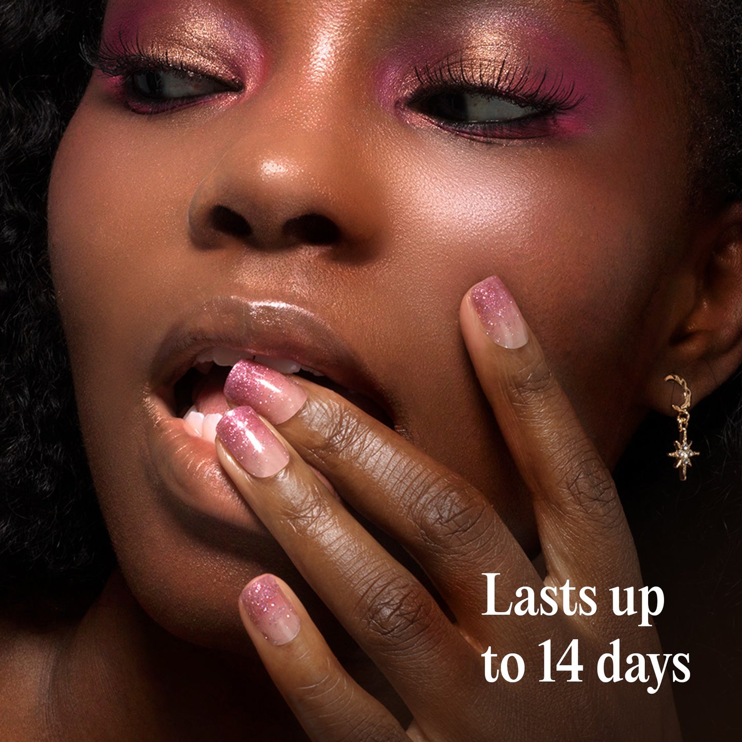 Mylee Pink Stardust Gel Nail Wraps