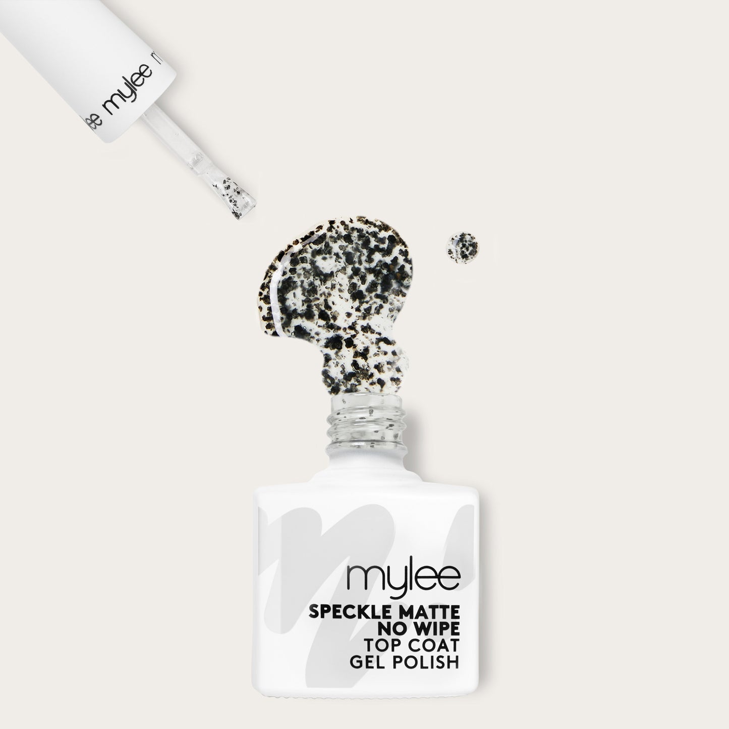Mylee Speckled Matte No Wipe Top Coat Gel Polish 15ml