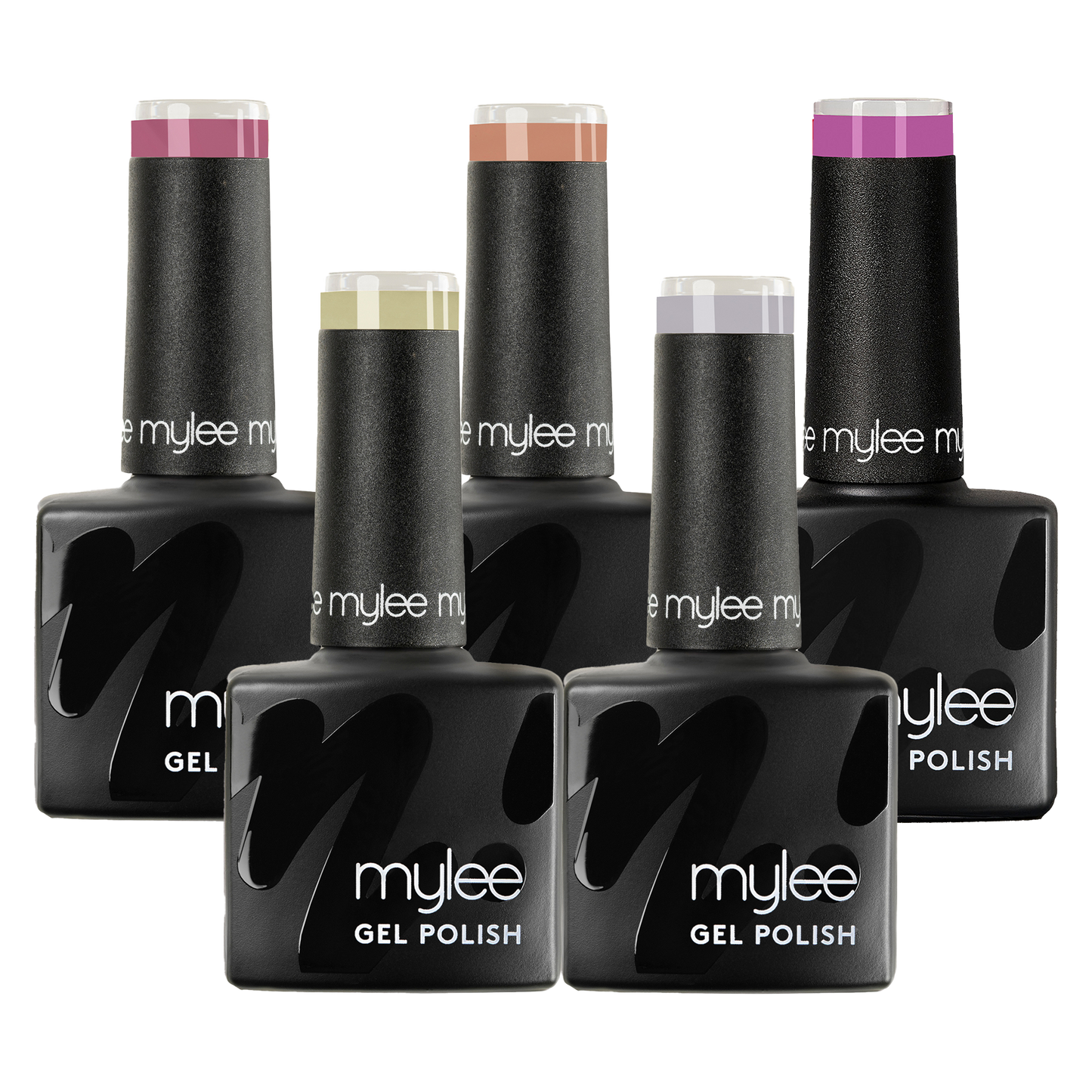Mylee Gel Nail Polish Free Kit Bundle - 5 Colours (10ml Each)